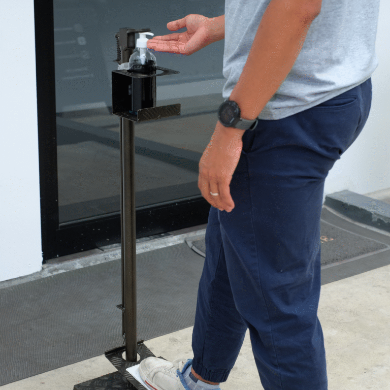 Foot-operated Sanitizer Stand