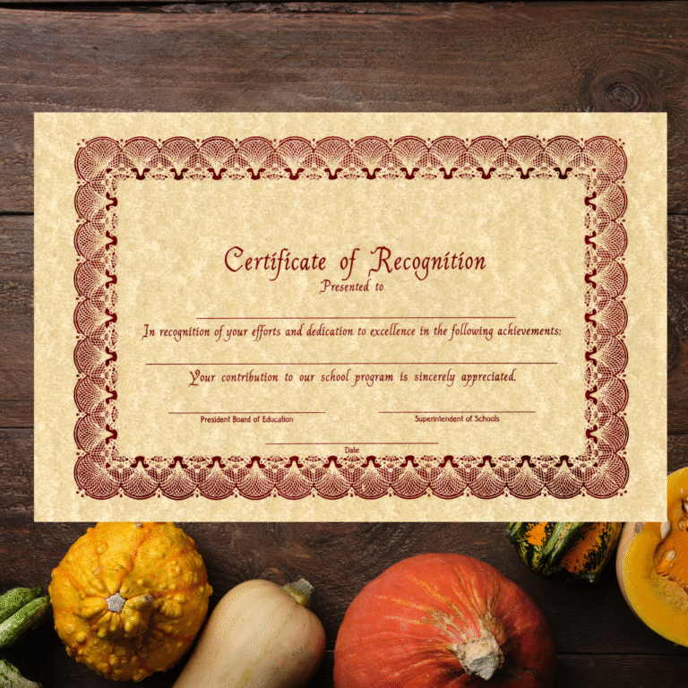 Wooden Certificates